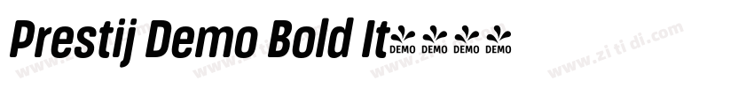 Prestij Demo Bold It字体转换